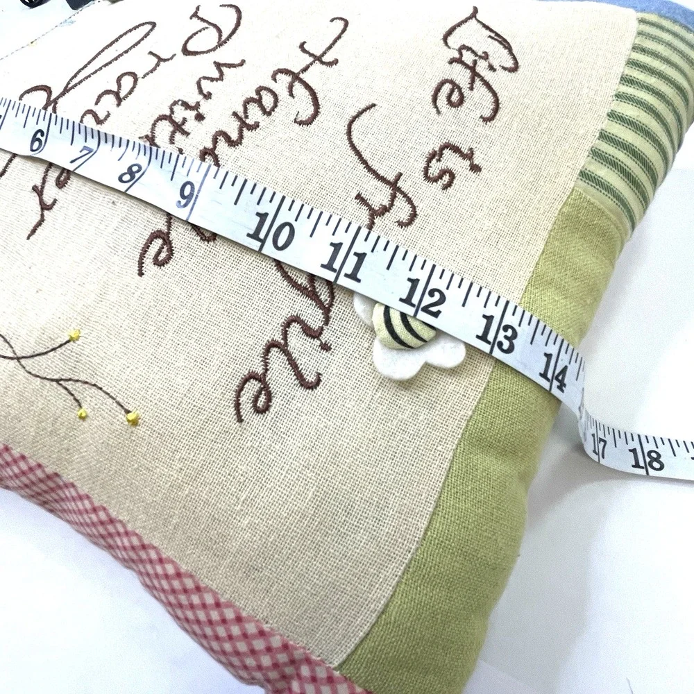Embellished Throw Pillow 12x14 Embroidered Life‎ Is Fragile Handle With Prayer